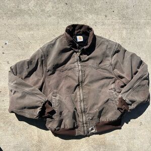 Carhartt Gray and Brown Work Jacket